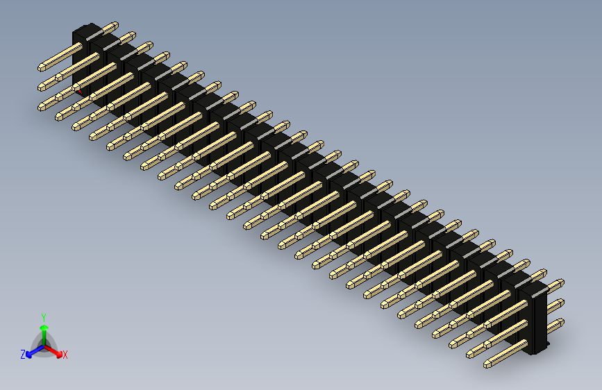 彩色公头100mil（2.54mm）系列-DS1021_black_3x27p_100mil_Type1_rev1.0