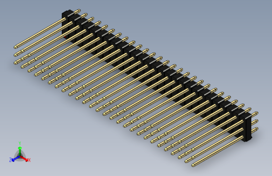 彩色公头100mil（2.54mm）系列-DS1021_black_3x27p_100mil_Type19_rev1.0