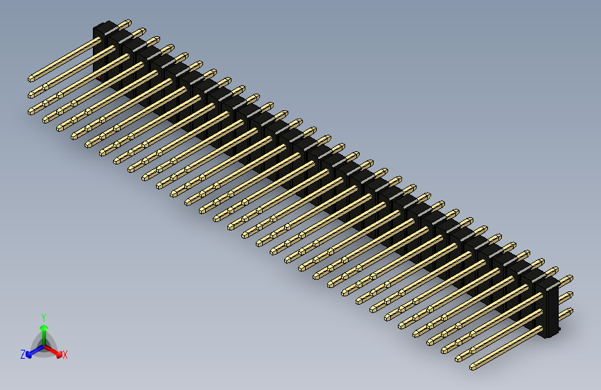 彩色公头100mil（2.54mm）系列-DS1021_black_3x32p_100mil_Type5_rev1.0