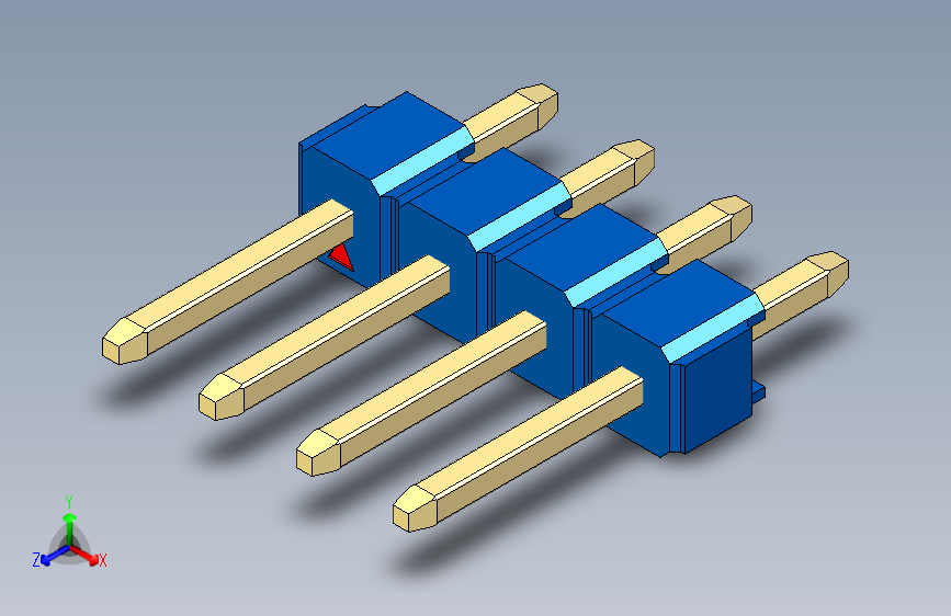彩色公头100mil（2.54mm）系列-DS1021_blue_1x04p_100mil_Type1_rev1.0