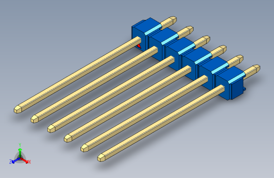 彩色公头100mil（2.54mm）系列-DS1021_blue_1x06p_100mil_Type19_rev1.0