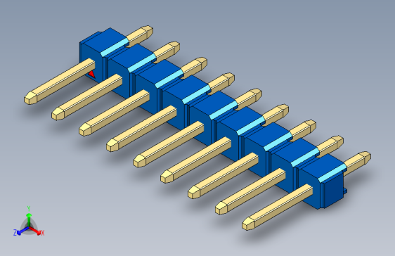 彩色公头100mil（2.54mm）系列-DS1021_blue_1x09p_100mil_Type1_rev1.0