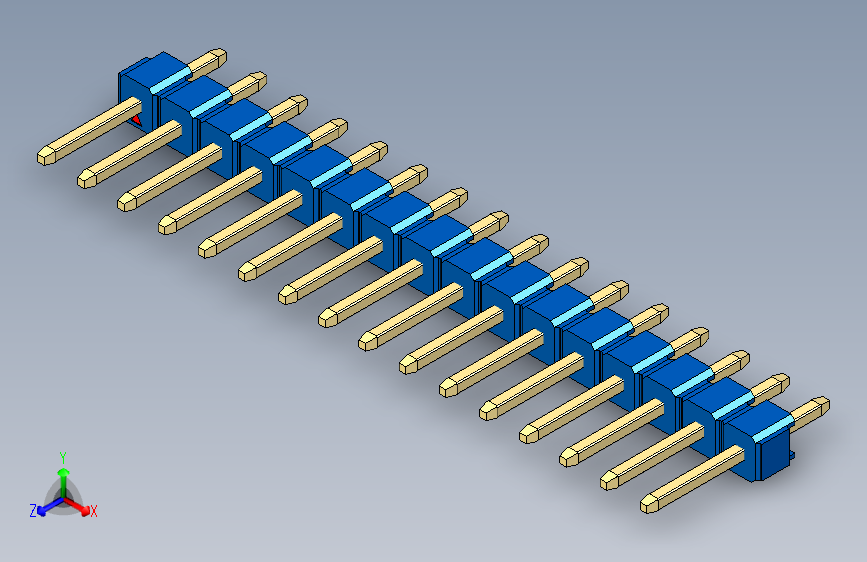 彩色公头100mil（2.54mm）系列-DS1021_blue_1x16p_100mil_Type1_rev1.0