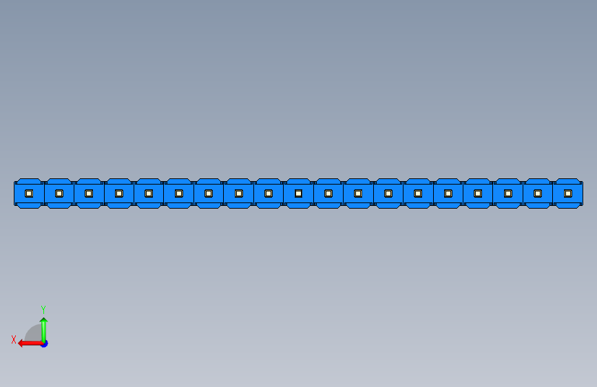 彩色公头100mil(2.54mm)系列-DS1021_blue_1x19p_100mil_Type5_rev1.0 背面视图
