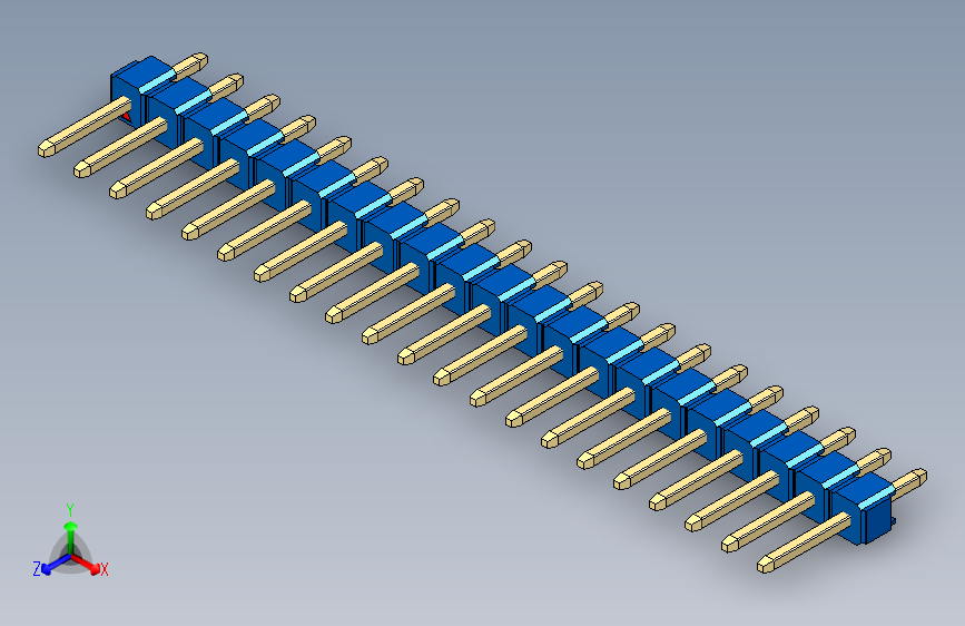 彩色公头100mil（2.54mm）系列-DS1021_blue_1x21p_100mil_Type1_rev1.0