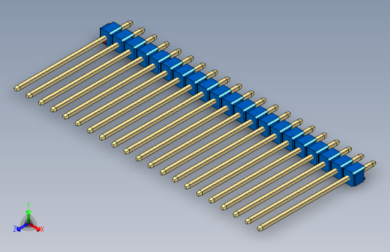 彩色公头100mil（2.54mm）系列-DS1021_blue_1x21p_100mil_Type19_rev1.0