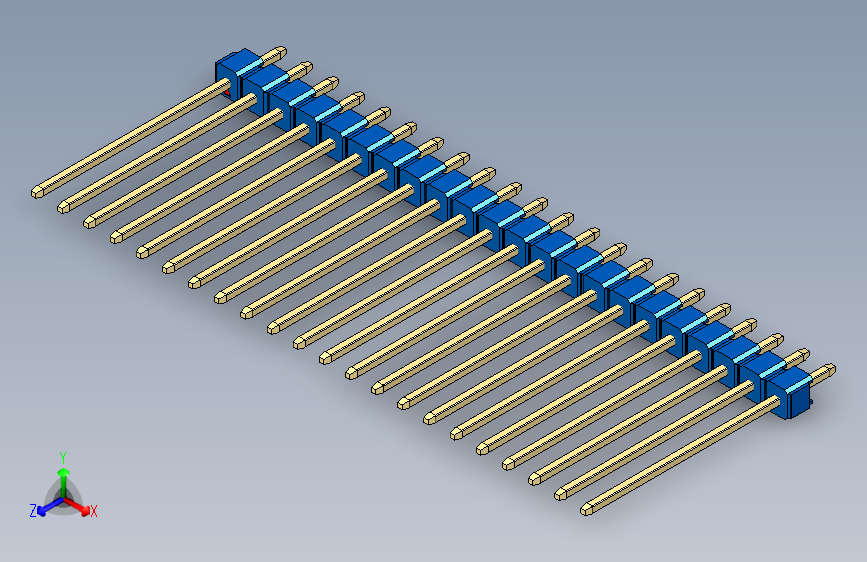 彩色公头100mil（2.54mm）系列-DS1021_blue_1x22p_100mil_Type19_rev1.0
