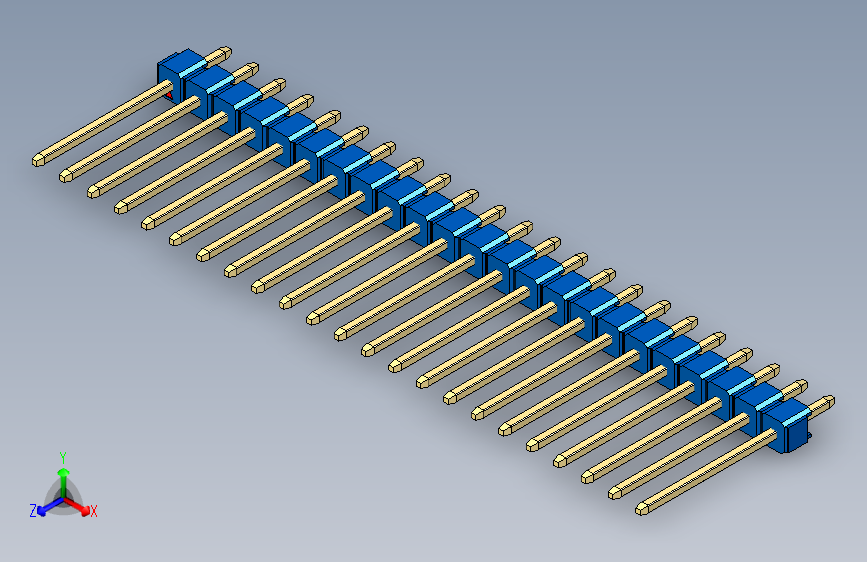彩色公头100mil（2.54mm）系列-DS1021_blue_1x23p_100mil_Type5_rev1.0