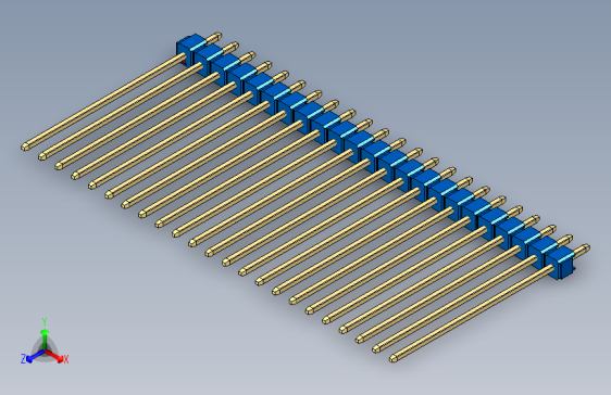 彩色公头100mil（2.54mm）系列-DS1021_blue_1x23p_100mil_Type43_rev1.0