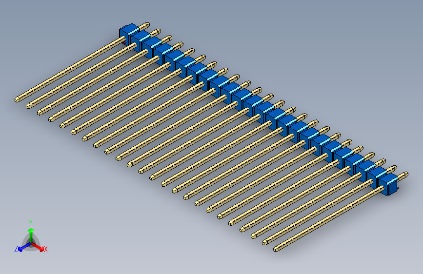 彩色公头100mil(2.54mm)系列-DS1021_blue_1x24p_100mil_Type43_rev1.0