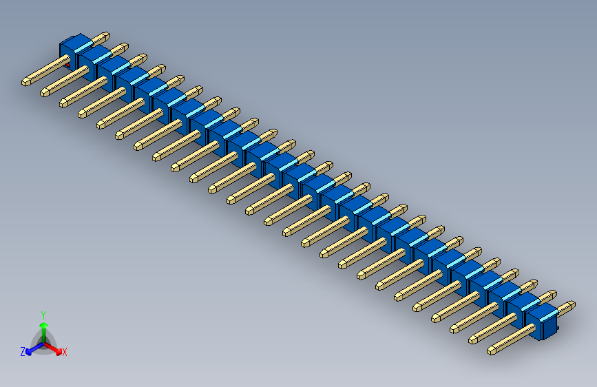 彩色公头100mil（2.54mm）系列-DS1021_blue_1x26p_100mil_Type1_rev1.0