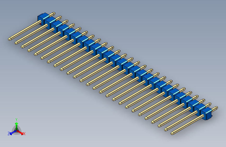 彩色公头100mil（2.54mm）系列-DS1021_blue_1x26p_100mil_Type5_rev1.0