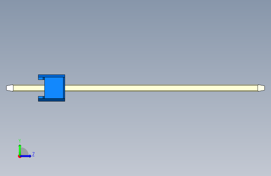 彩色公头100mil(2.54mm)系列-DS1021_blue_1x26p_100mil_Type19_rev1.0 左侧视图