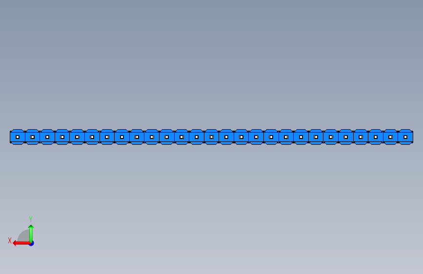 彩色公头100mil(2.54mm)系列-DS1021_blue_1x27p_100mil_Type43_rev1.0 背面视图