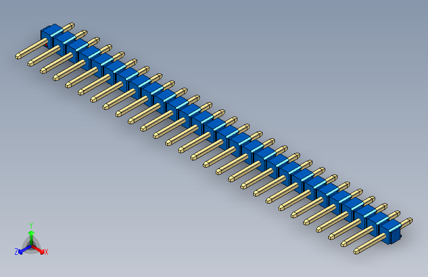 彩色公头100mil（2.54mm）系列-DS1021_blue_1x28p_100mil_Type1_rev1.0