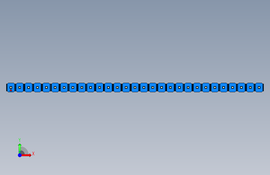 彩色公头100mil(2.54mm)系列-DS1021_blue_1x29p_100mil_Type5_rev1.0 正面视图