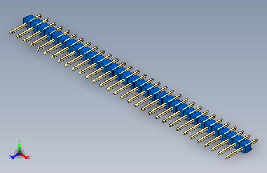 彩色公头100mil（2.54mm）系列-DS1021_blue_1x32p_100mil_Type1_rev1.0