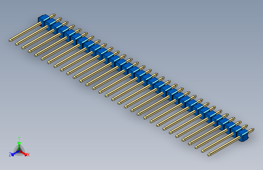 彩色公头100mil（2.54mm）系列-DS1021_blue_1x32p_100mil_Type5_rev1.0