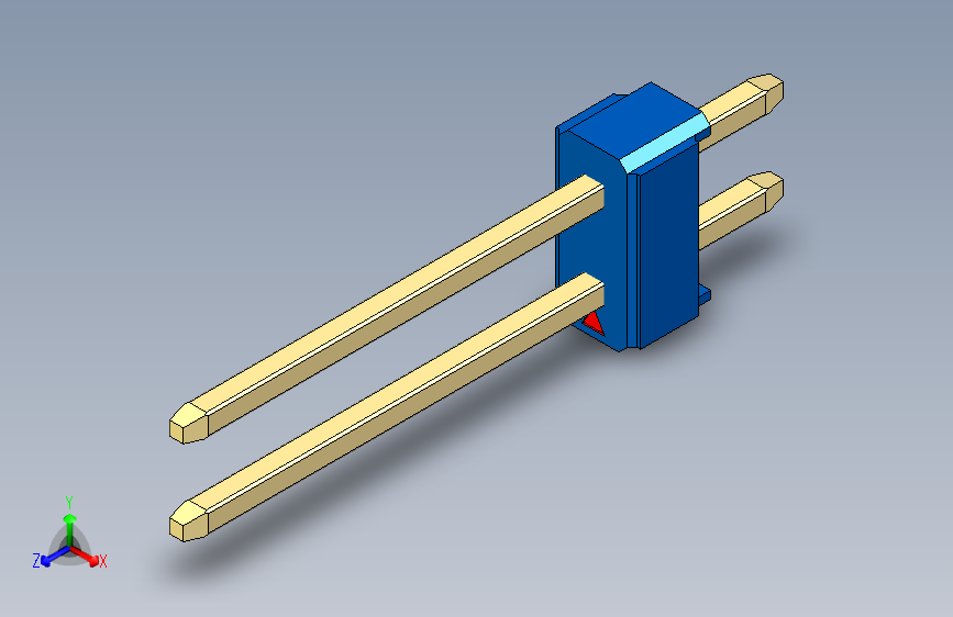 彩色公头100mil(2.54mm)系列-DS1021_blue_2x01p_100mil_Type5_rev1.0