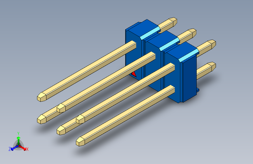 彩色公头100mil（2.54mm）系列-DS1021_blue_2x03p_100mil_Type5_rev1.0