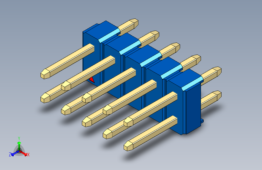彩色公头100mil（2.54mm）系列-DS1021_blue_2x05p_100mil_Type1_rev1.0