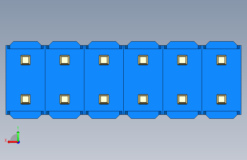 彩色公头100mil(2.54mm)系列-DS1021_blue_2x06p_100mil_Type1_rev1.0 背面视图