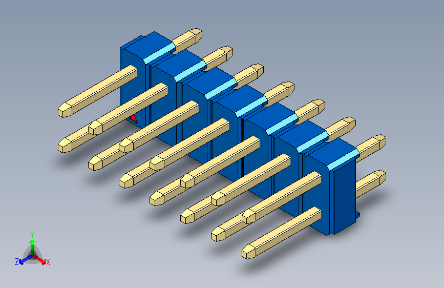 彩色公头100mil（2.54mm）系列-DS1021_blue_2x07p_100mil_Type1_rev1.0