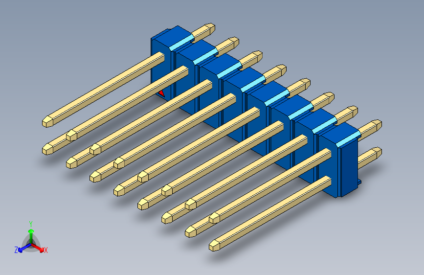 彩色公头100mil（2.54mm）系列-DS1021_blue_2x08p_100mil_Type5_rev1.0