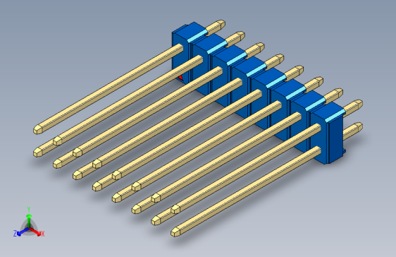 彩色公头100mil（2.54mm）系列-DS1021_blue_2x08p_100mil_Type19_rev1.0