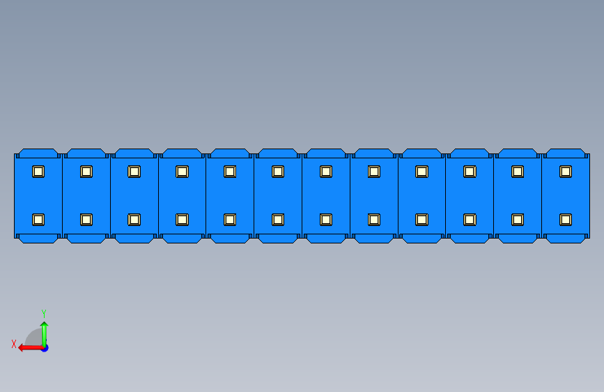 彩色公头100mil(2.54mm)系列-DS1021_blue_2x12p_100mil_Type1_rev1.0 背面视图
