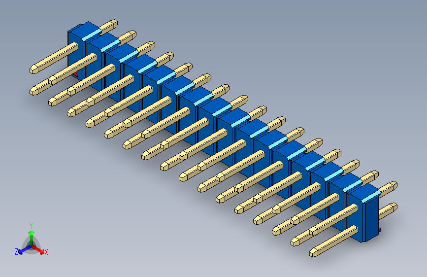 彩色公头100mil（2.54mm）系列-DS1021_blue_2x16p_100mil_Type1_rev1.0