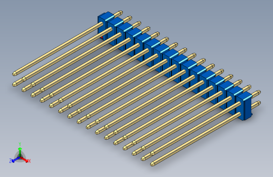 彩色公头100mil（2.54mm）系列-DS1021_blue_2x16p_100mil_Type43_rev1.0