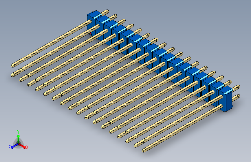 彩色公头100mil（2.54mm）系列-DS1021_blue_2x17p_100mil_Type43_rev1.0