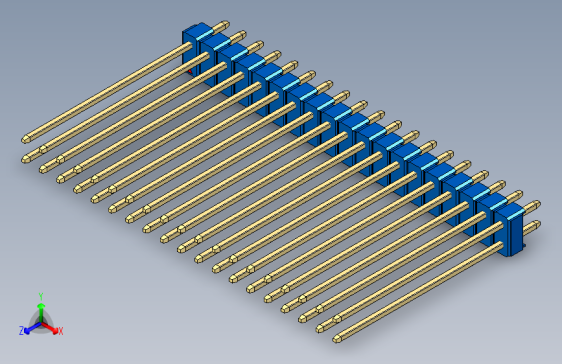 彩色公头100mil（2.54mm）系列-DS1021_blue_2x19p_100mil_Type43_rev1.0