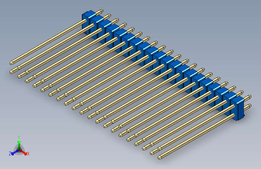 彩色公头100mil（2.54mm）系列-DS1021_blue_2x20p_100mil_Type43_rev1.0