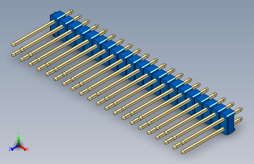 彩色公头100mil（2.54mm）系列-DS1021_blue_2x21p_100mil_Type5_rev1.0