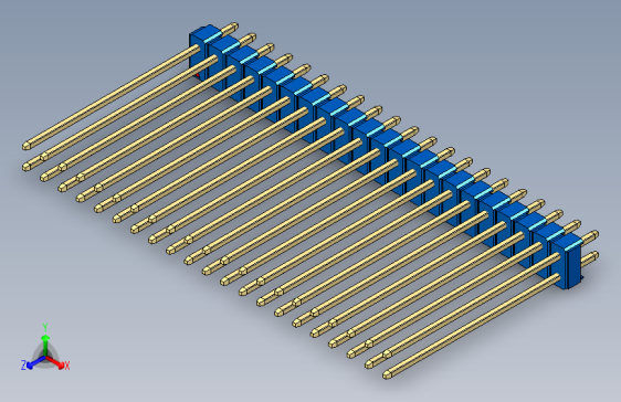 彩色公头100mil（2.54mm）系列-DS1021_blue_2x21p_100mil_Type43_rev1.0