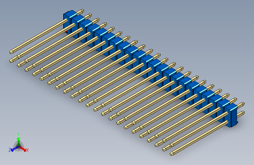 彩色公头100mil（2.54mm）系列-DS1021_blue_2x22p_100mil_Type19_rev1.0