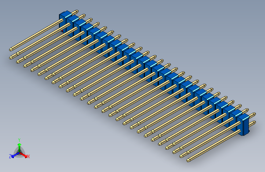 彩色公头100mil（2.54mm）系列-DS1021_blue_2x26p_100mil_Type19_rev1.0
