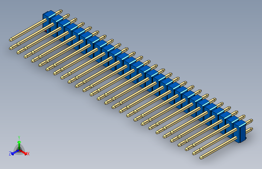 彩色公头100mil（2.54mm）系列-DS1021_blue_2x27p_100mil_Type5_rev1.0