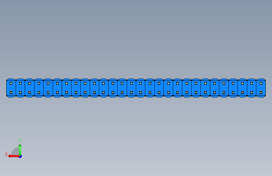 彩色公头100mil(2.54mm)系列-DS1021_blue_2x28p_100mil_Type5_rev1.0 背面视图