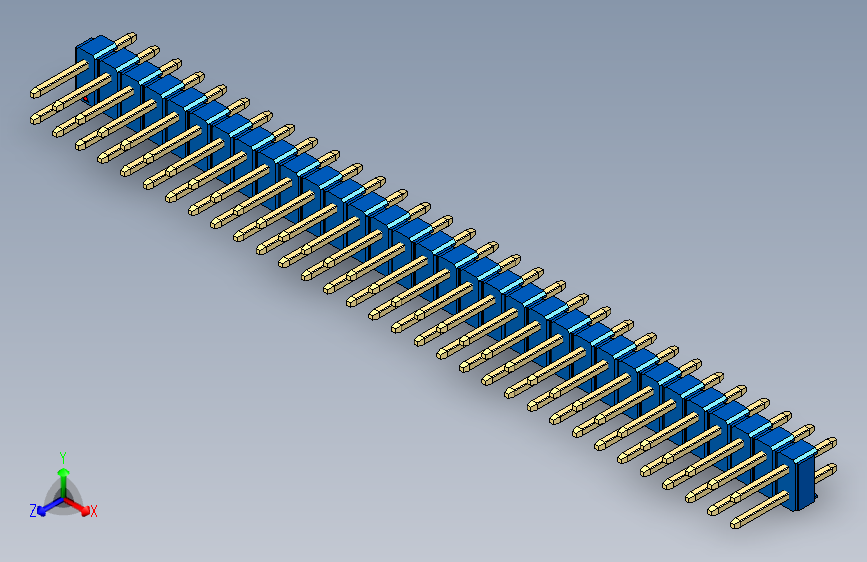 彩色公头100mil（2.54mm）系列-DS1021_blue_2x32p_100mil_Type1_rev1.0