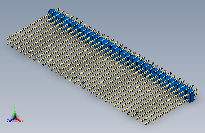 彩色公头100mil（2.54mm）系列-DS1021_blue_2x32p_100mil_Type43_rev1.0