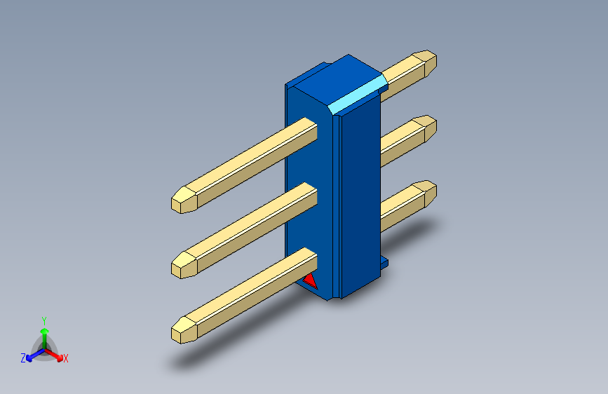 彩色公头100mil（2.54mm）系列-DS1021_blue_3x01p_100mil_Type1_rev1.0