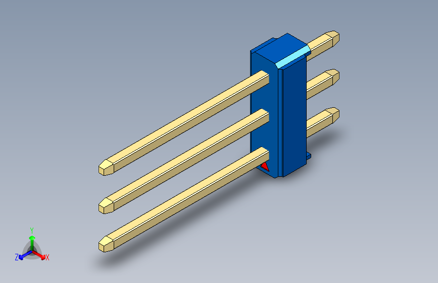 彩色公头100mil（2.54mm）系列-DS1021_blue_3x01p_100mil_Type5_rev1.0