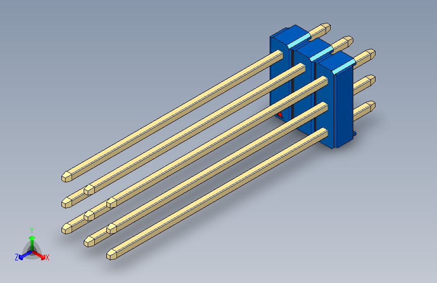 彩色公头100mil（2.54mm）系列-DS1021_blue_3x03p_100mil_Type43_rev1.0
