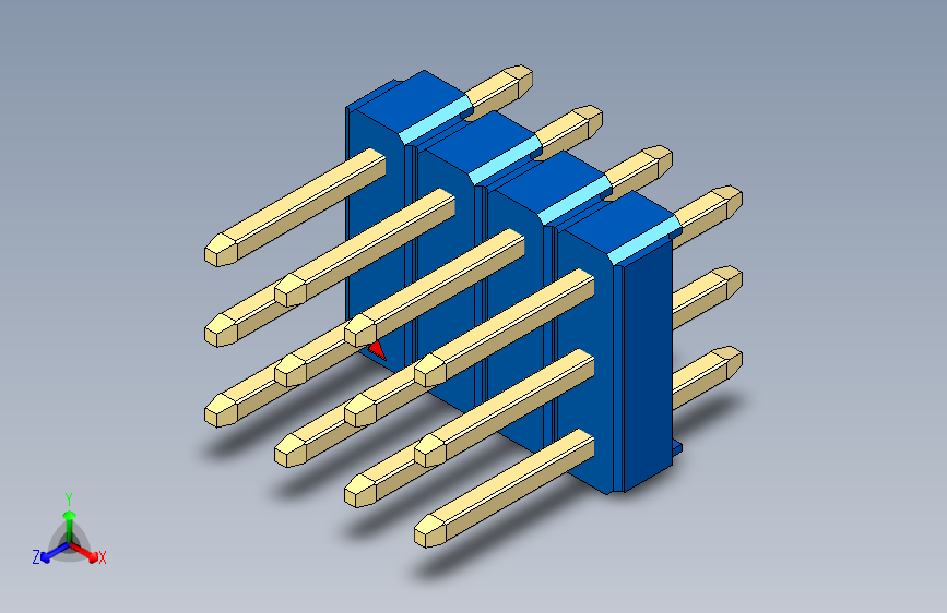 彩色公头100mil（2.54mm）系列-DS1021_blue_3x04p_100mil_Type1_rev1.0