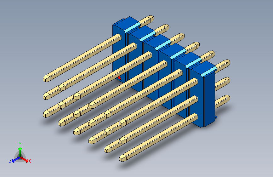 彩色公头100mil（2.54mm）系列-DS1021_blue_3x06p_100mil_Type5_rev1.0