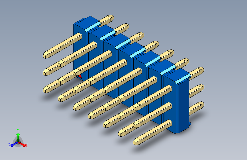 彩色公头100mil（2.54mm）系列-DS1021_blue_3x07p_100mil_Type1_rev1.0