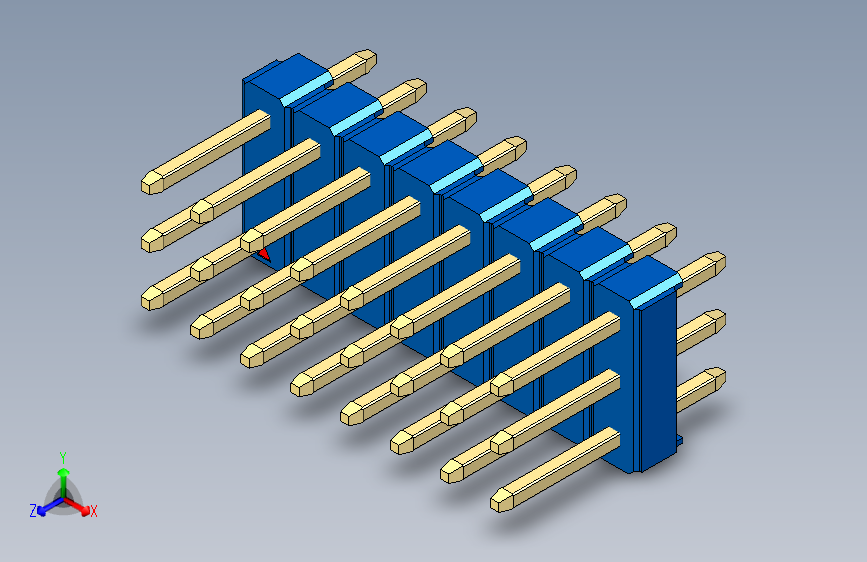 彩色公头100mil（2.54mm）系列-DS1021_blue_3x08p_100mil_Type1_rev1.0